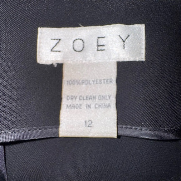 Zoey brand Black High rise Wide Leg zipper back closure Pants. Size 12 NWT - Picture 8 of 10